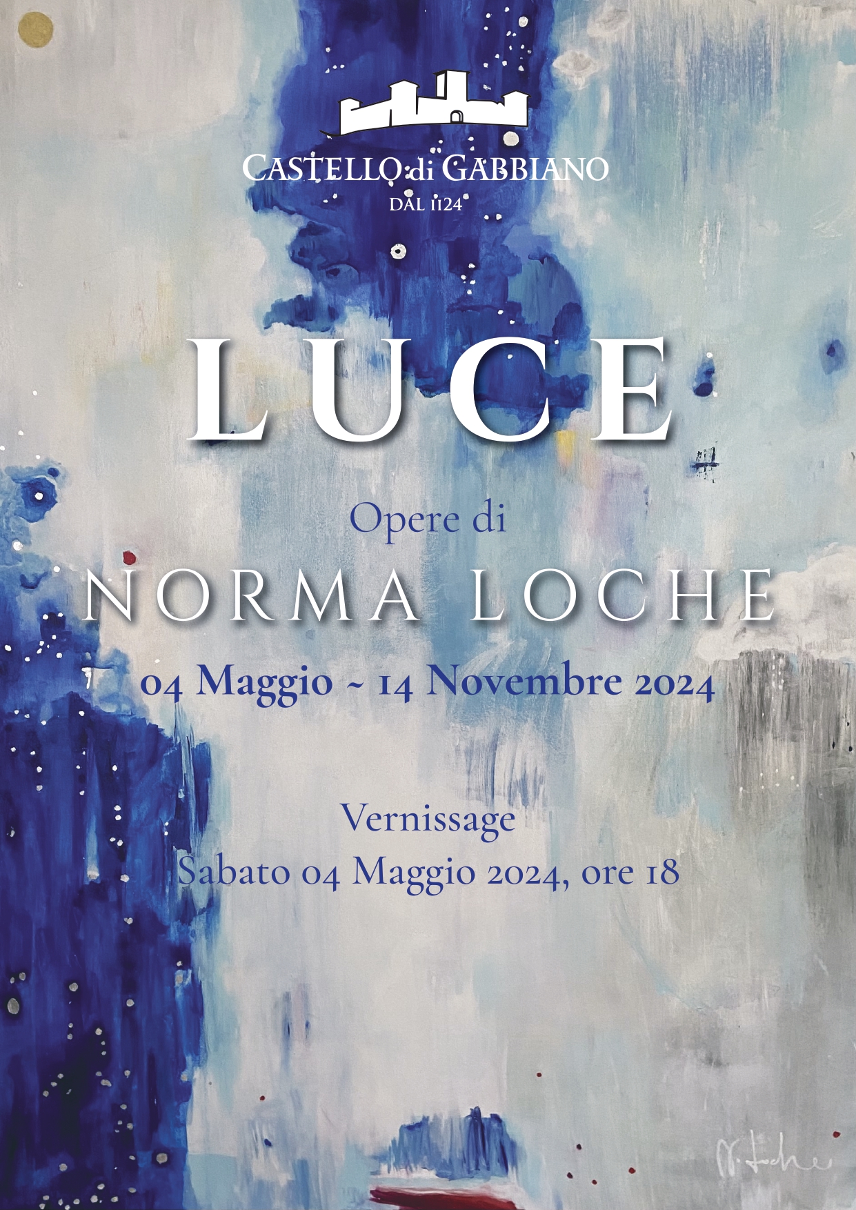 Mostra d'arte 'LUCE' Norma Loche a Castello di Gabbiano